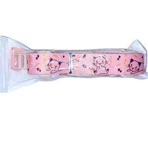 Pink pet cat print leash